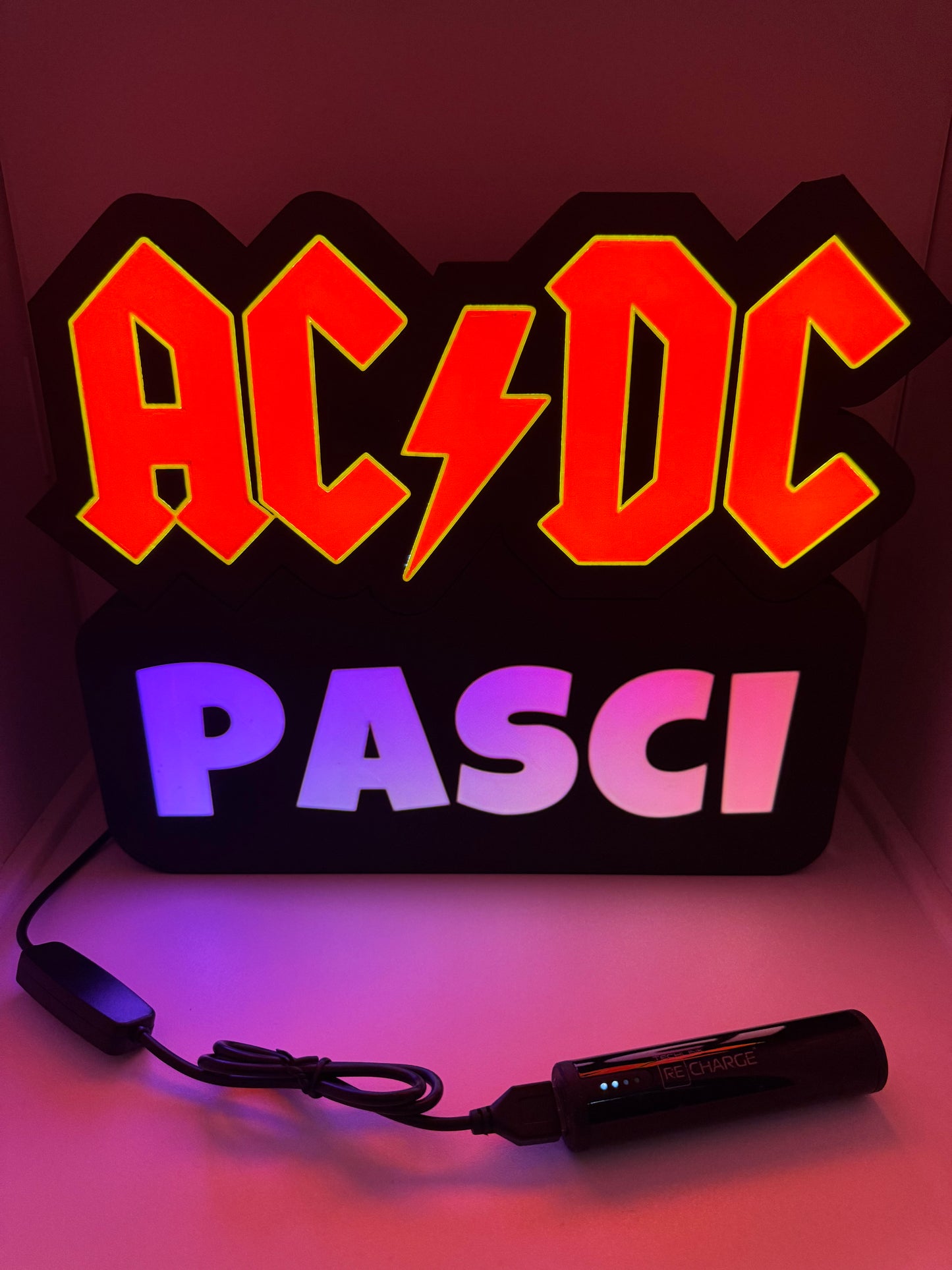 LedBOX RGB ACDC avec Nom personnalisable