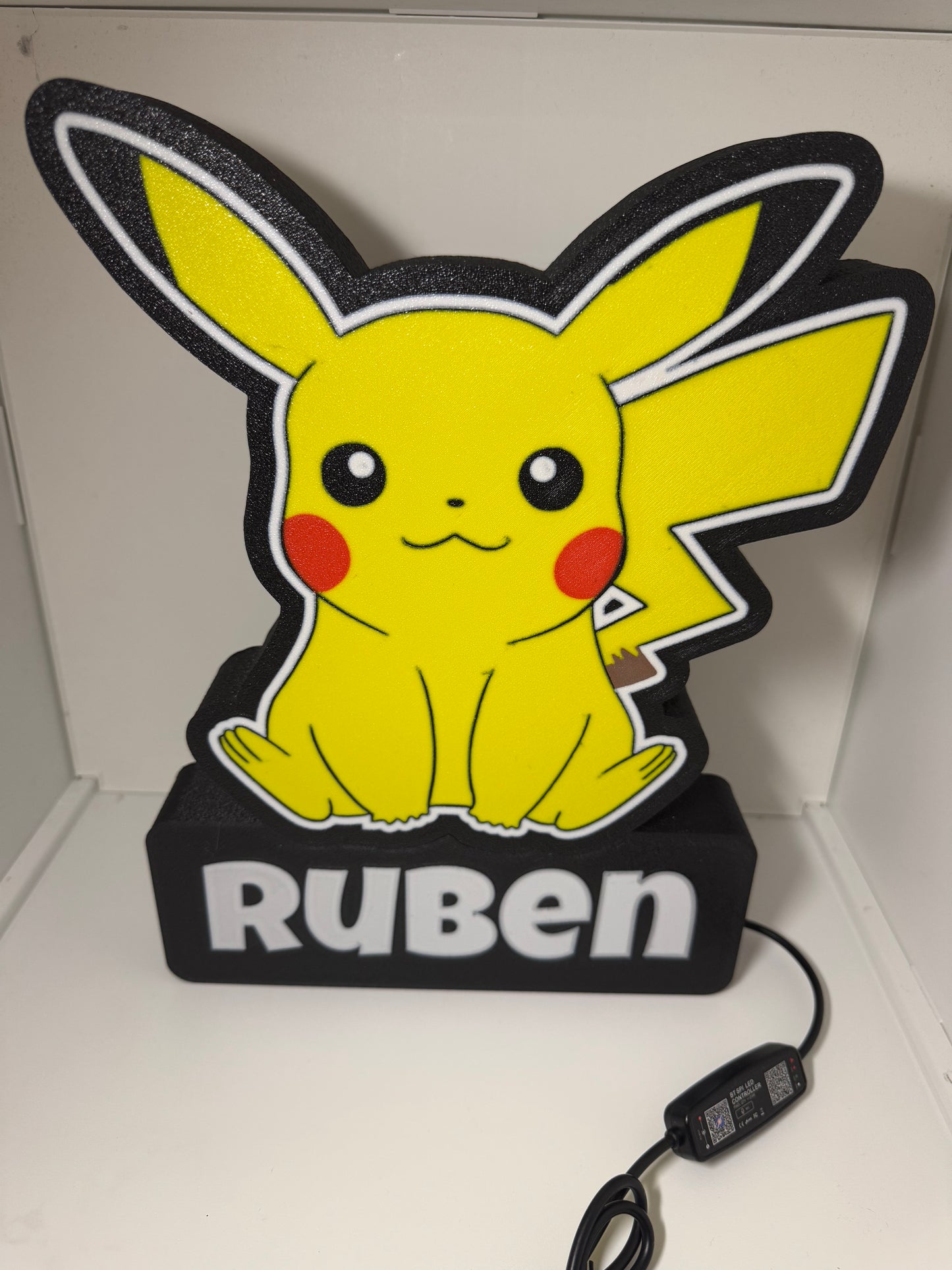 LedBOX RGB PIKACHU avec Nom personnalisable