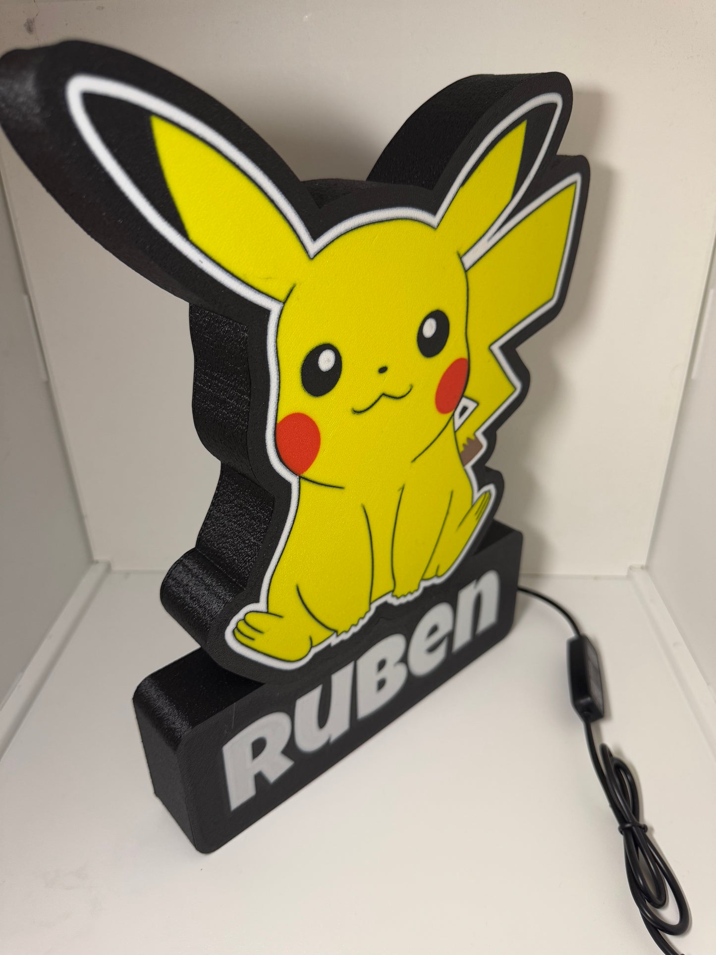 LedBOX RGB PIKACHU avec Nom personnalisable