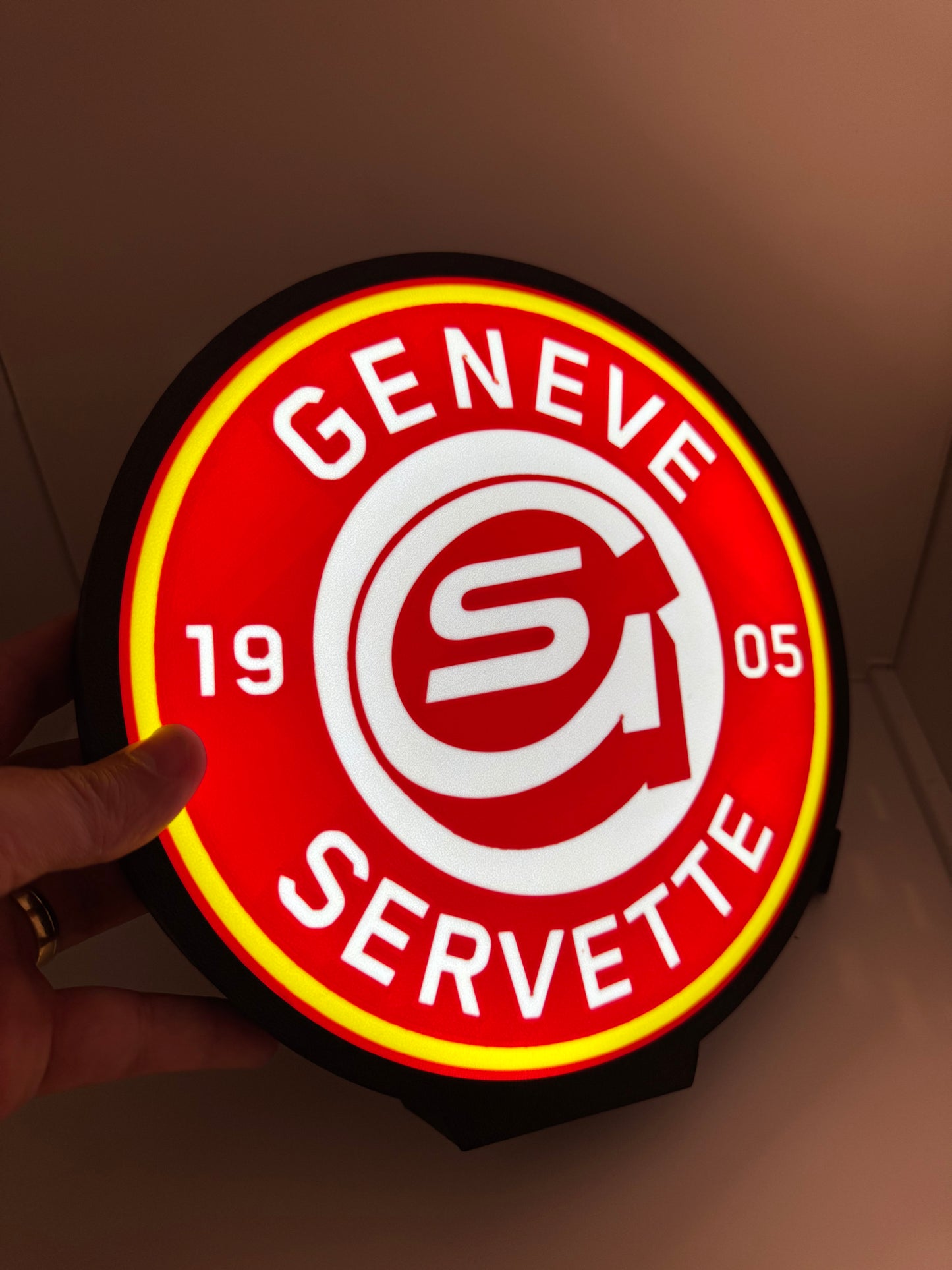 Lightbox lumière led Hockey GENEVE SERVETTE