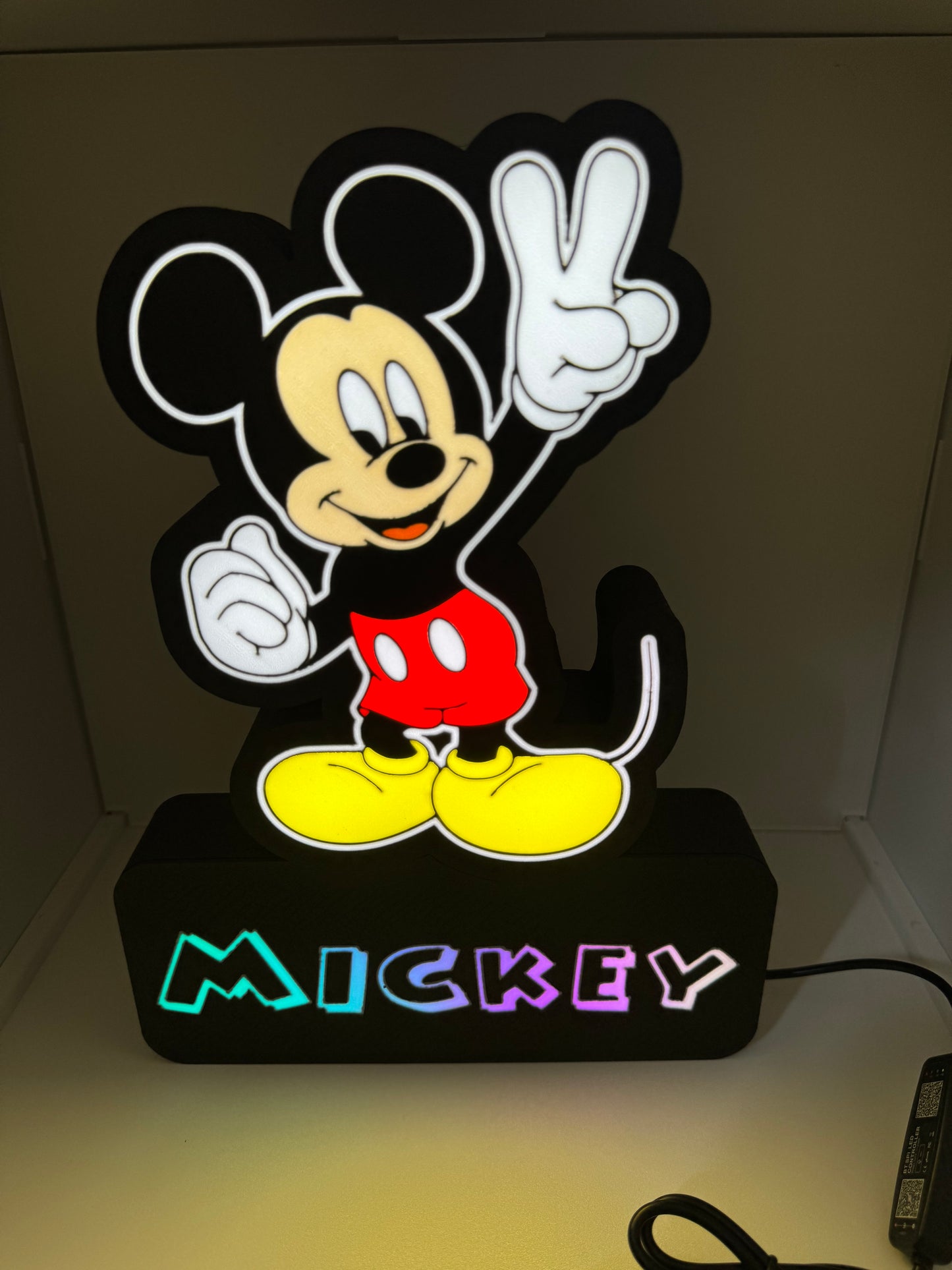 LedBOX RGB MICKEY avec Nom personnalisable