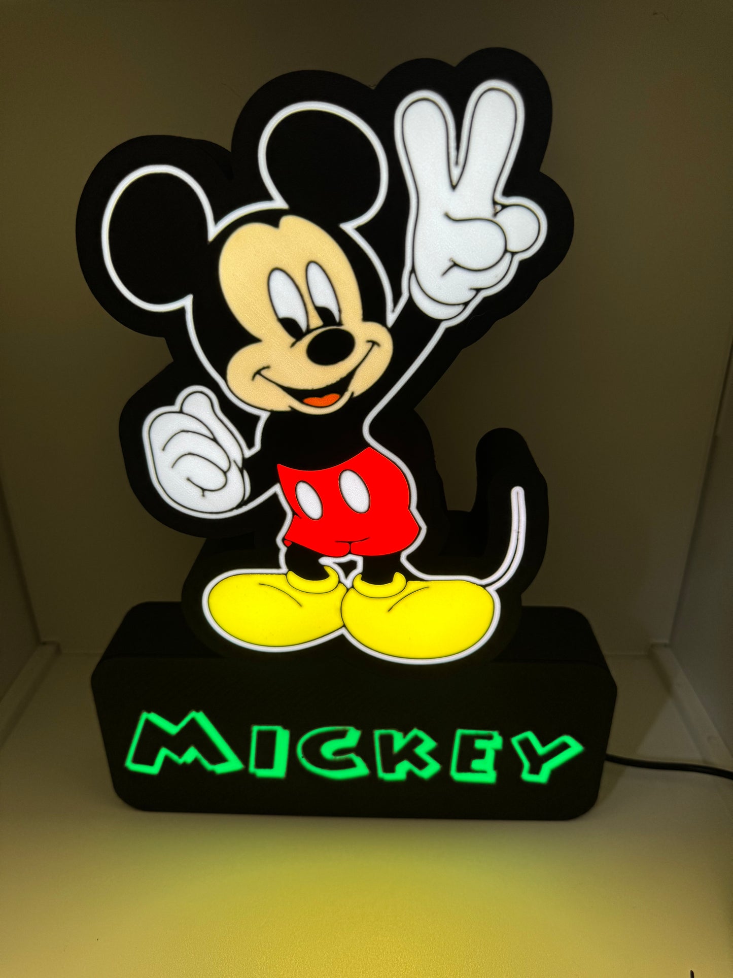 LedBOX RGB MICKEY avec Nom personnalisable