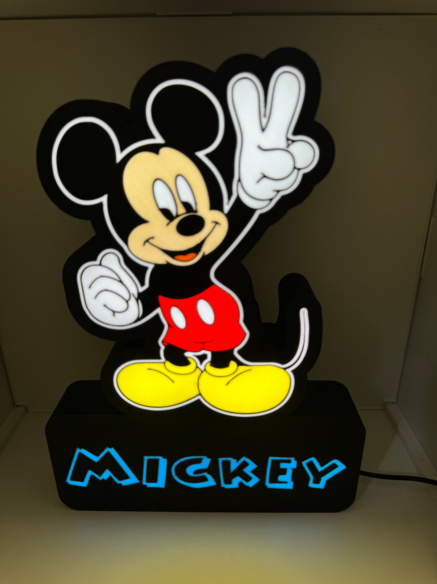 LedBOX RGB MICKEY avec Nom personnalisable