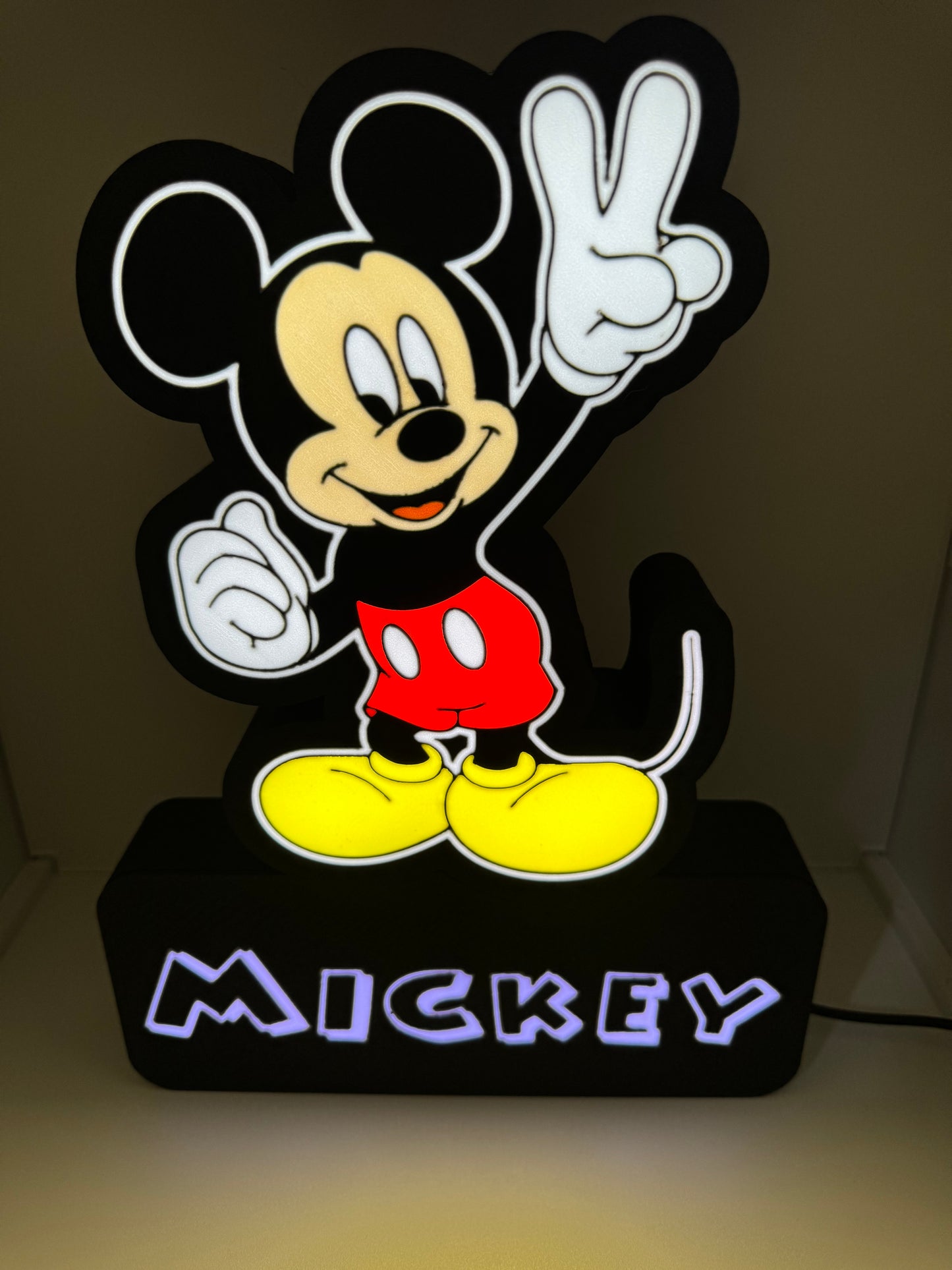 LedBOX RGB MICKEY avec Nom personnalisable