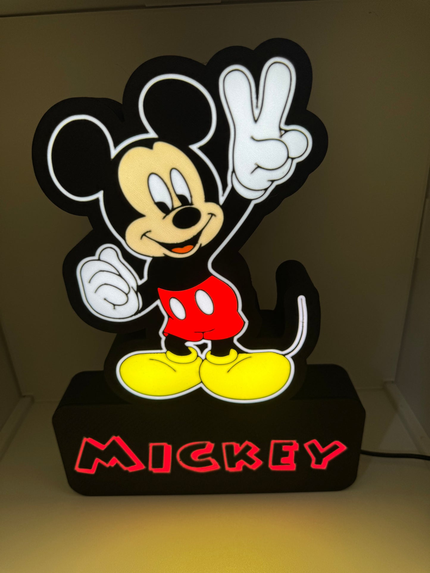 LedBOX RGB MICKEY avec Nom personnalisable