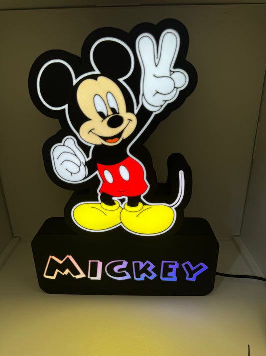 LedBOX RGB MICKEY avec Nom personnalisable