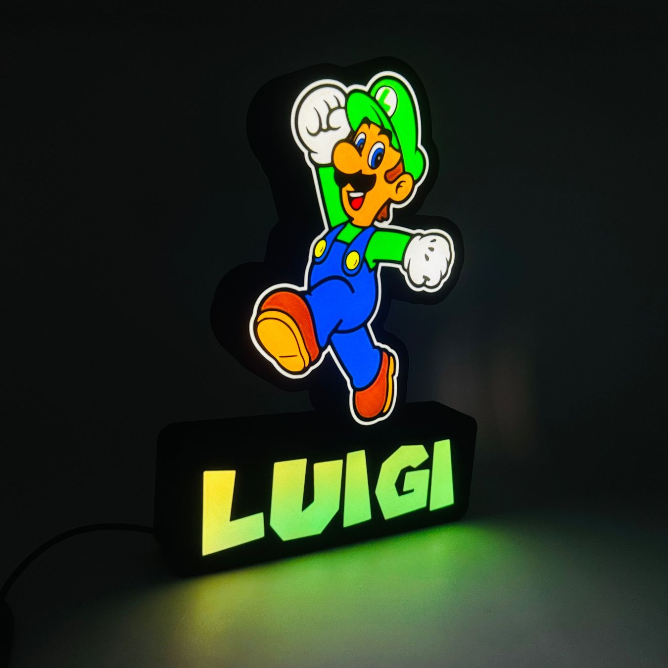 LedBOX RGB LUIGI avec Nom personnalisable