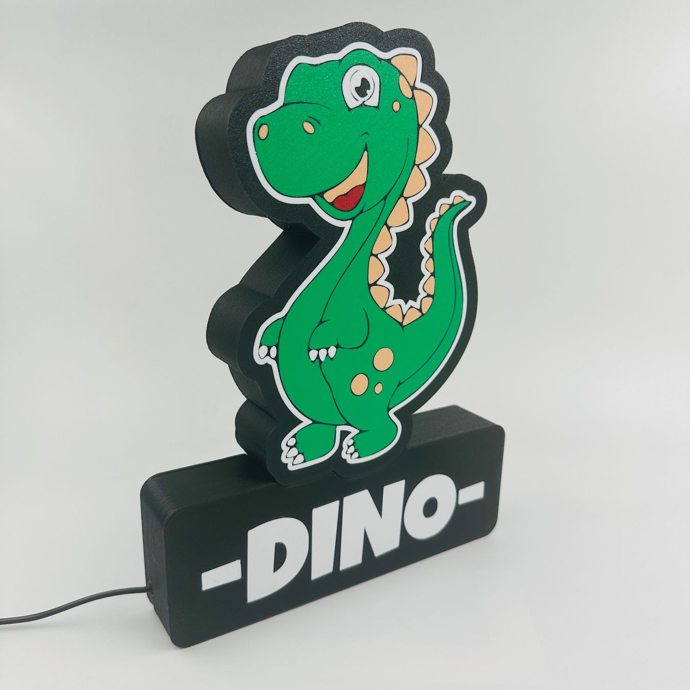 LedBOX RGB DINO avec Nom personnalisable