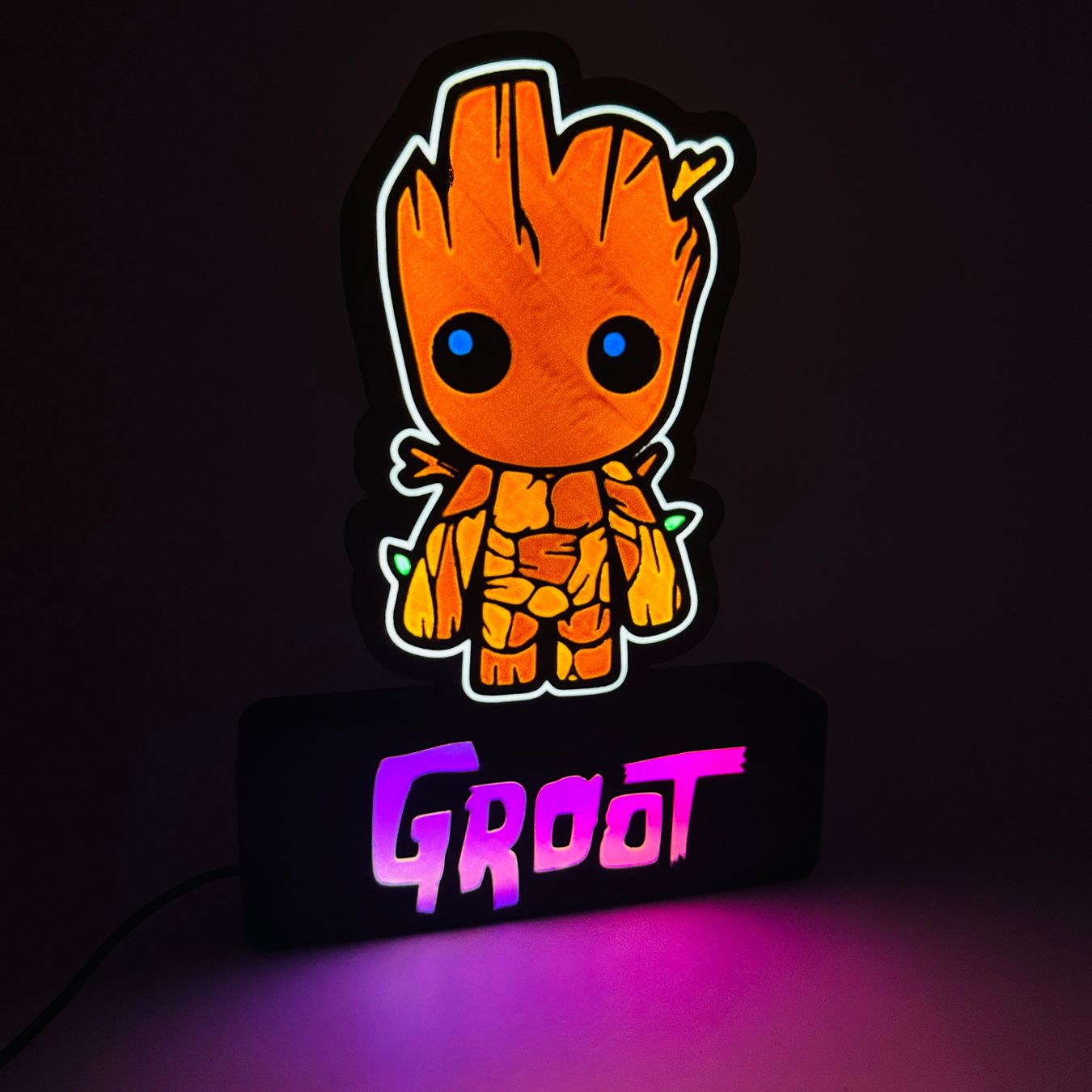 LedBOX RGB GROOT avec Nom personnalisable