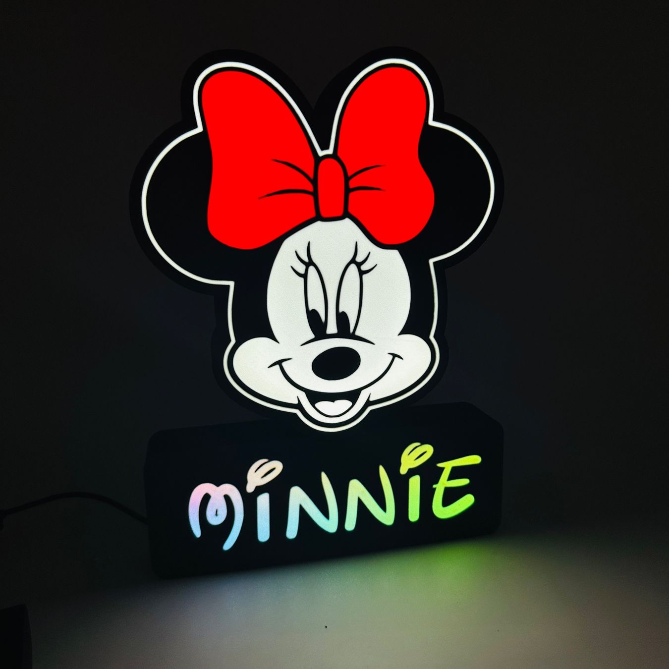 LedBOX RGB MINNIE avec Nom personnalisable