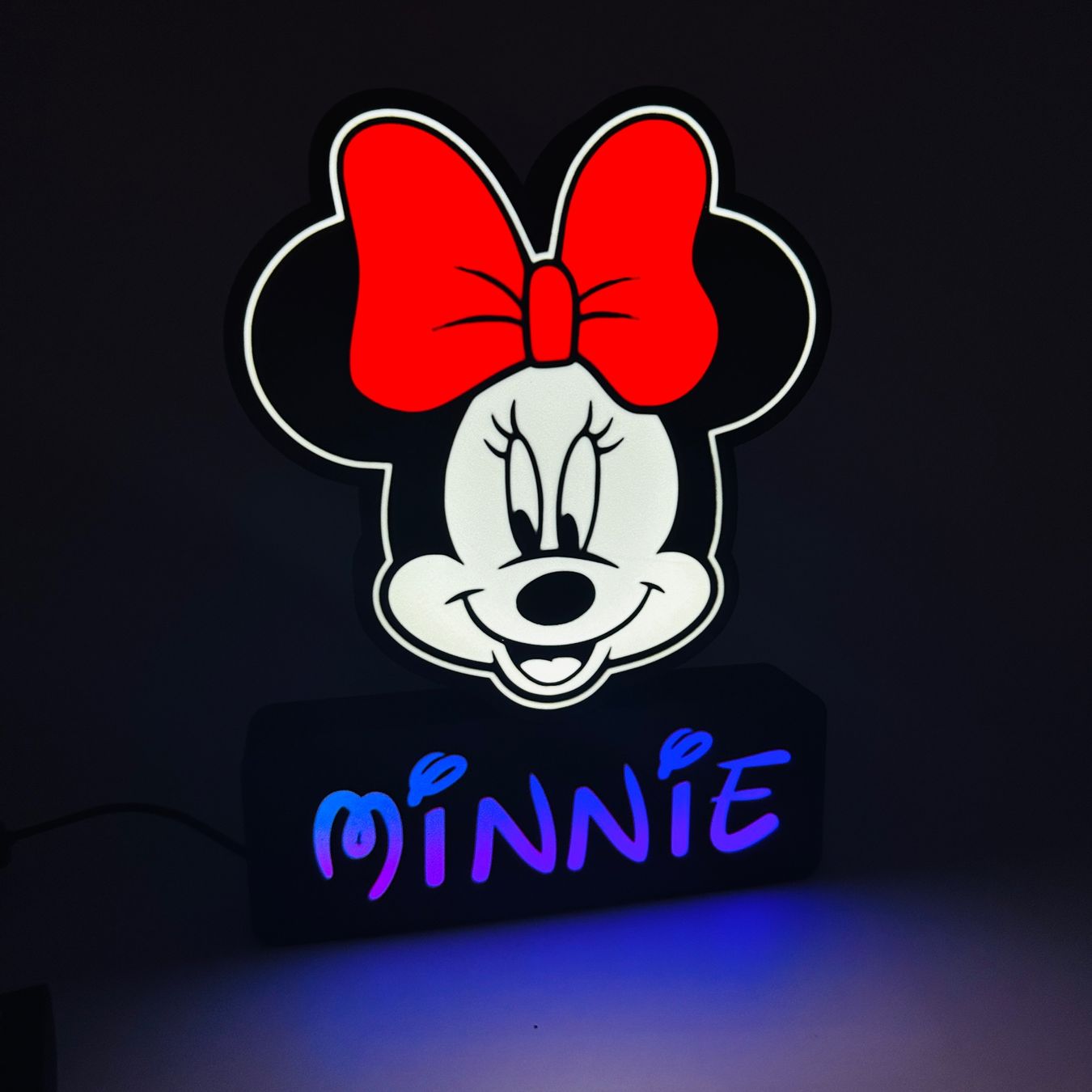 LedBOX RGB MINNIE avec Nom personnalisable