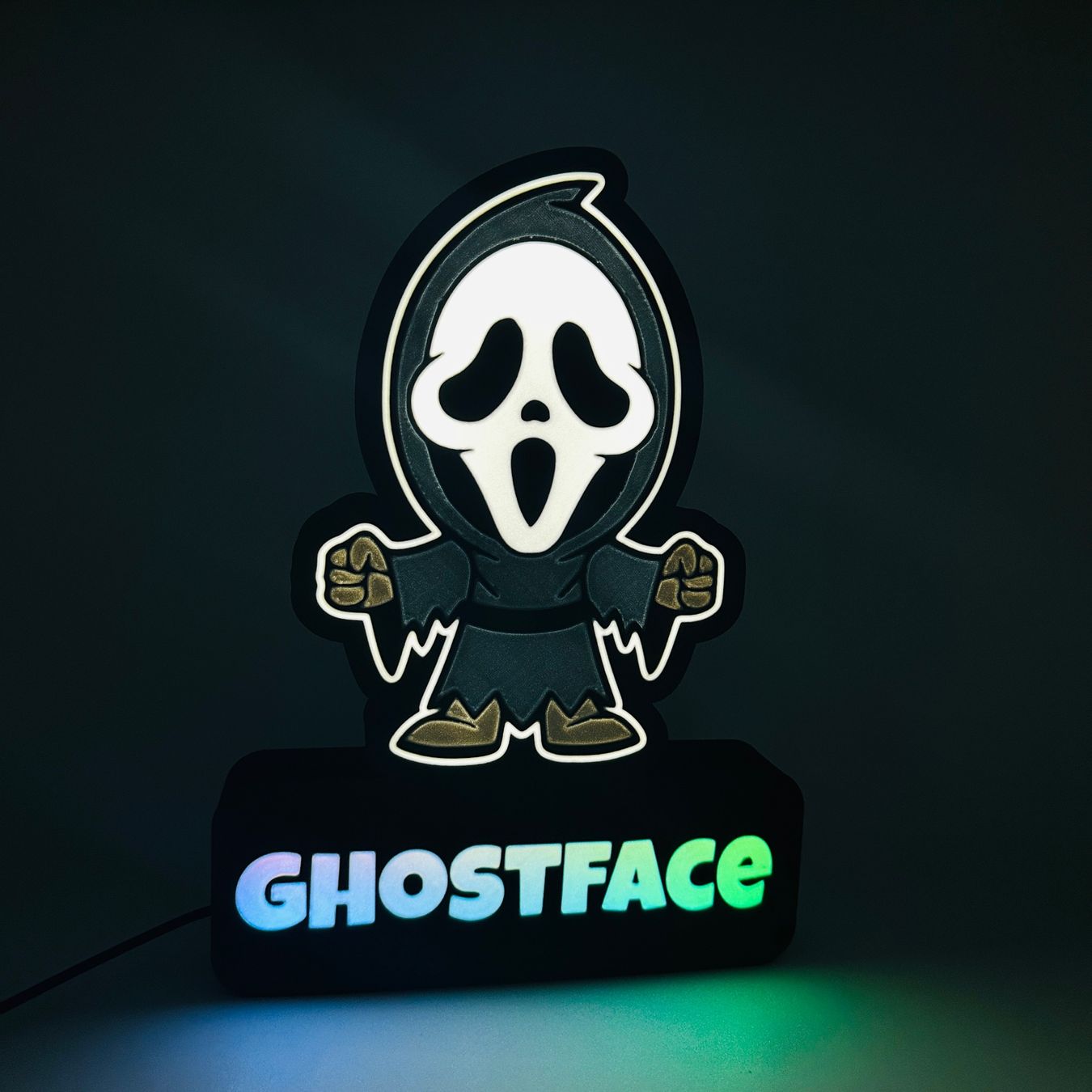 LedBOX RGB Ghostface avec Nom personnalisable