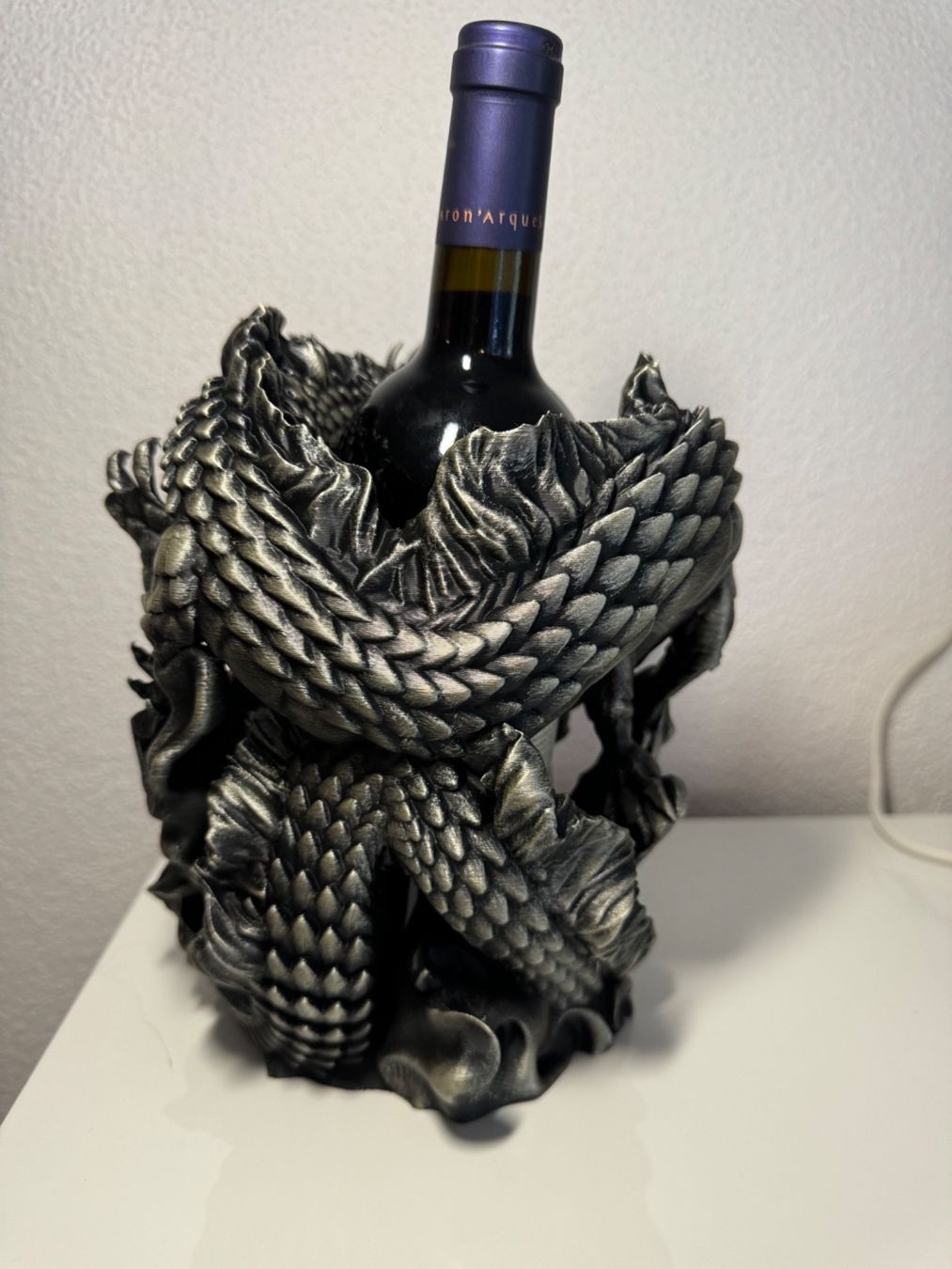 DRAGON CHINOIS - support pour bouteille couleur