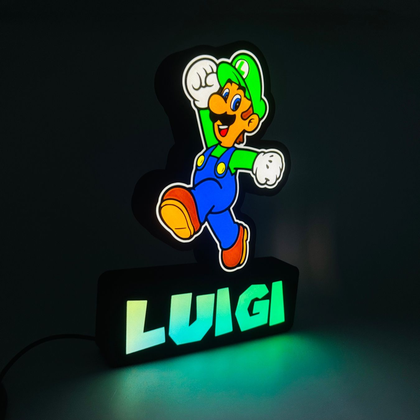 LedBOX RGB LUIGI avec Nom personnalisable