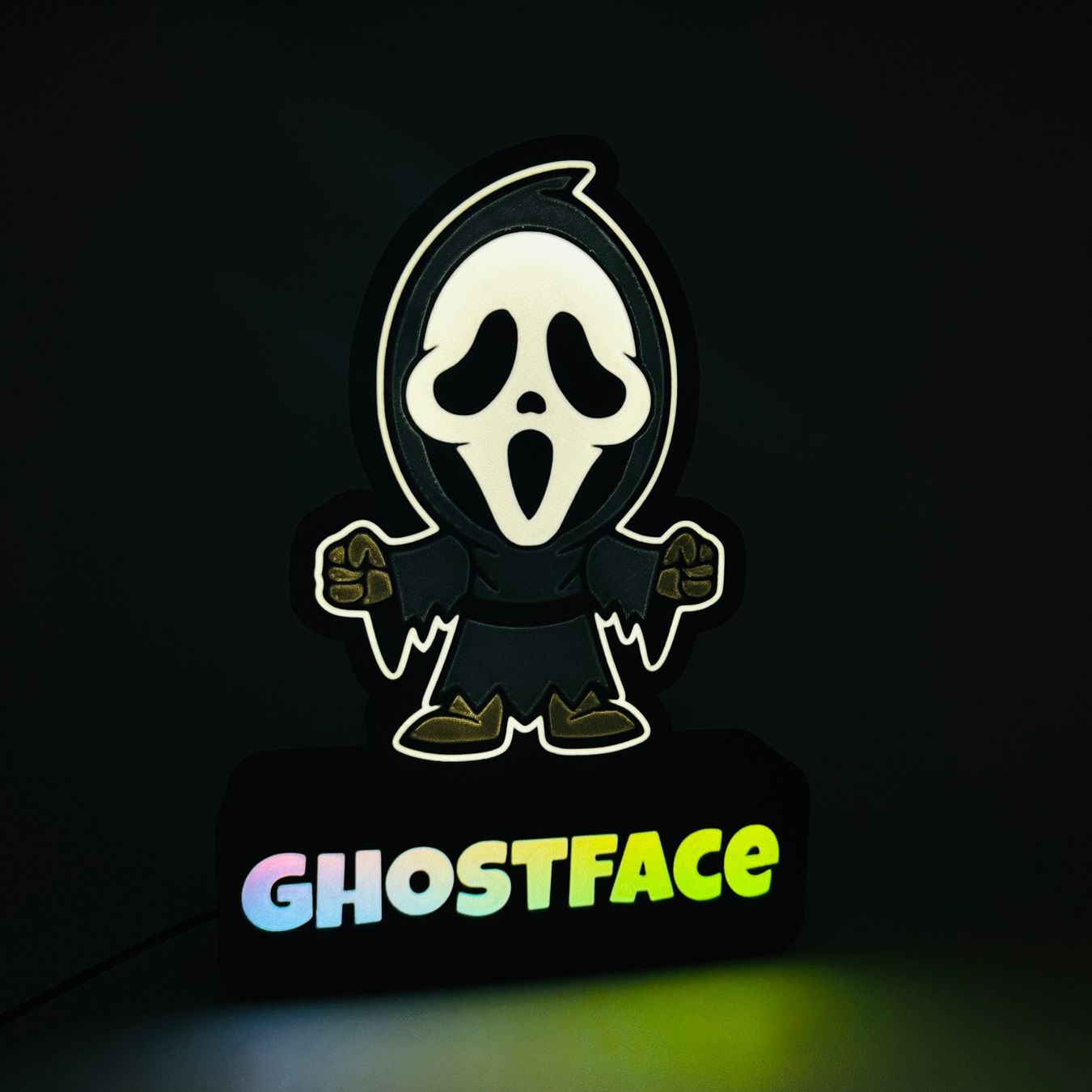 LedBOX RGB Ghostface avec Nom personnalisable