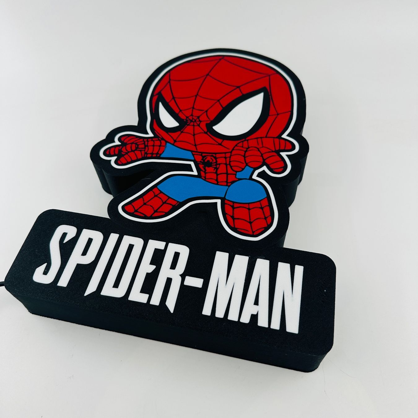 LedBOX RGB SPIDERMAN KID avec Nom personnalisable