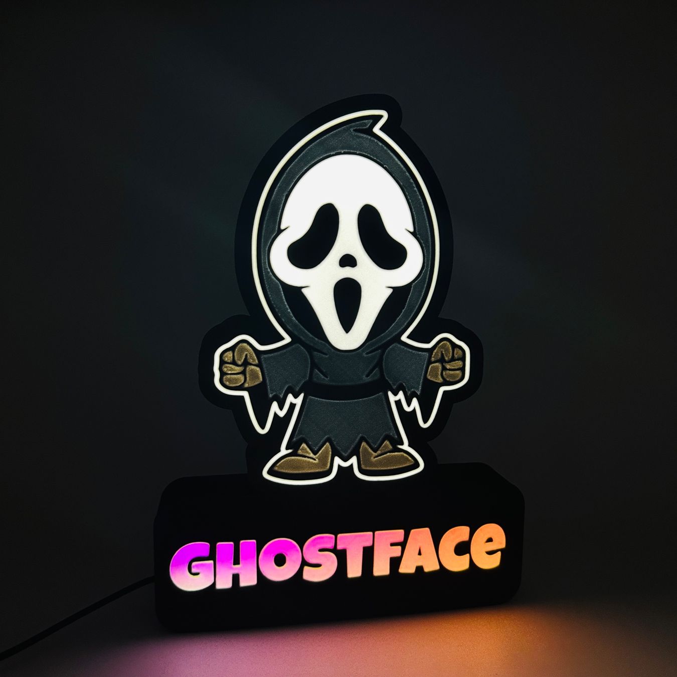 LedBOX RGB Ghostface avec Nom personnalisable