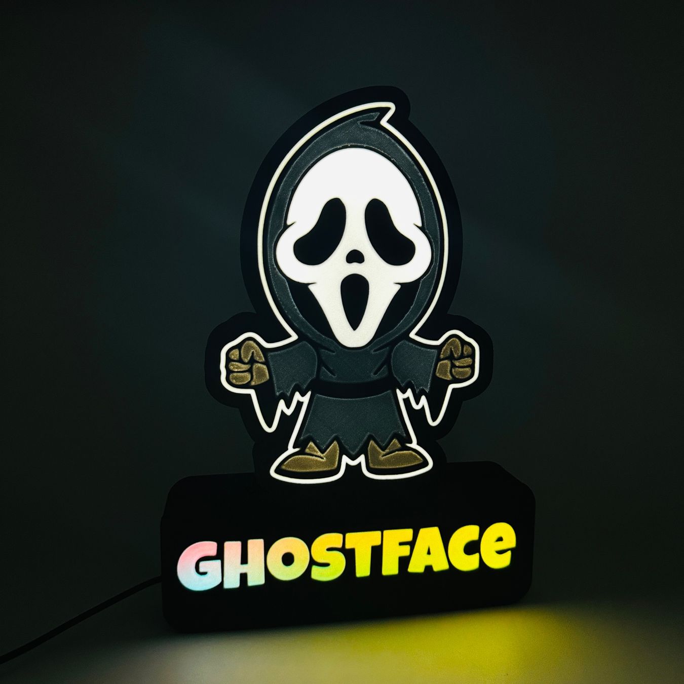 LedBOX RGB Ghostface avec Nom personnalisable