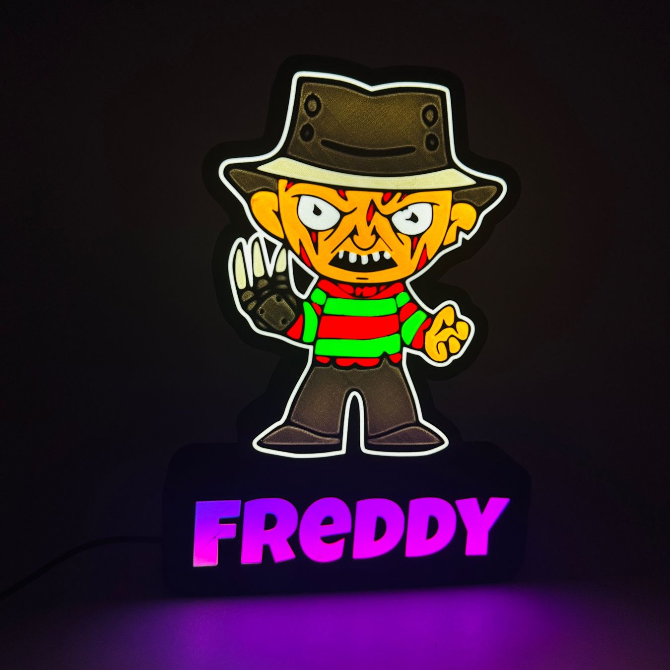 LedBOX RGB FREDDY avec Nom personnalisable