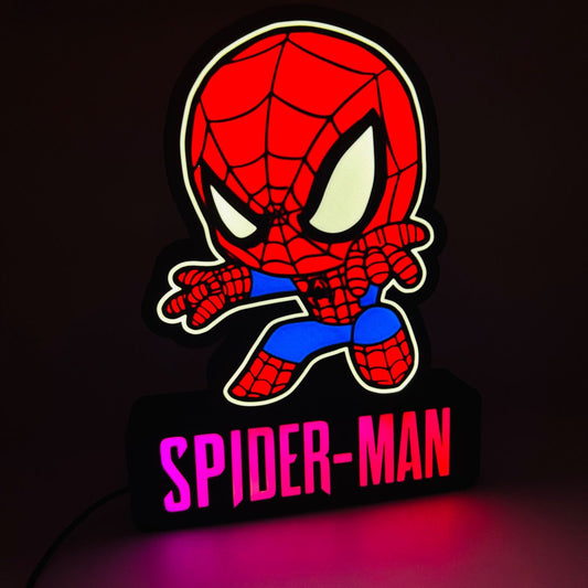 LedBOX RGB SPIDERMAN KID avec Nom personnalisable