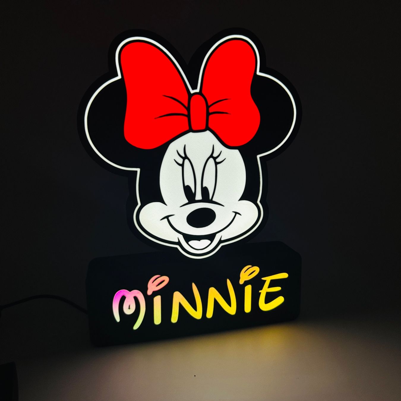 LedBOX RGB MINNIE avec Nom personnalisable