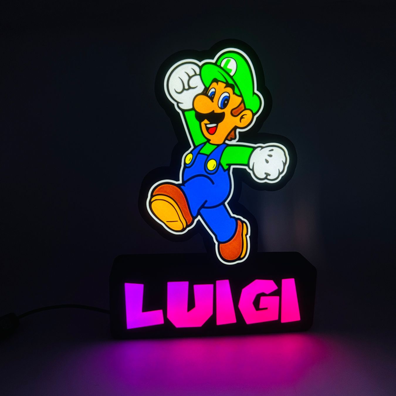 LedBOX RGB LUIGI avec Nom personnalisable