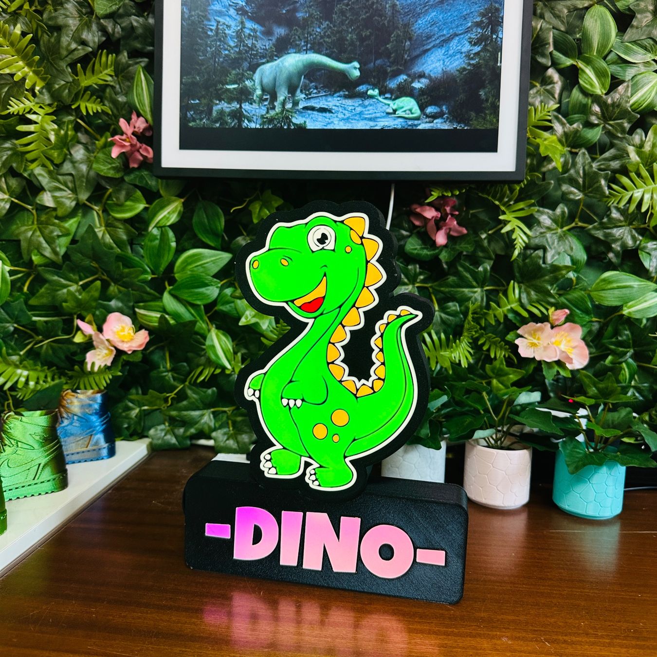 LedBOX RGB DINO avec Nom personnalisable