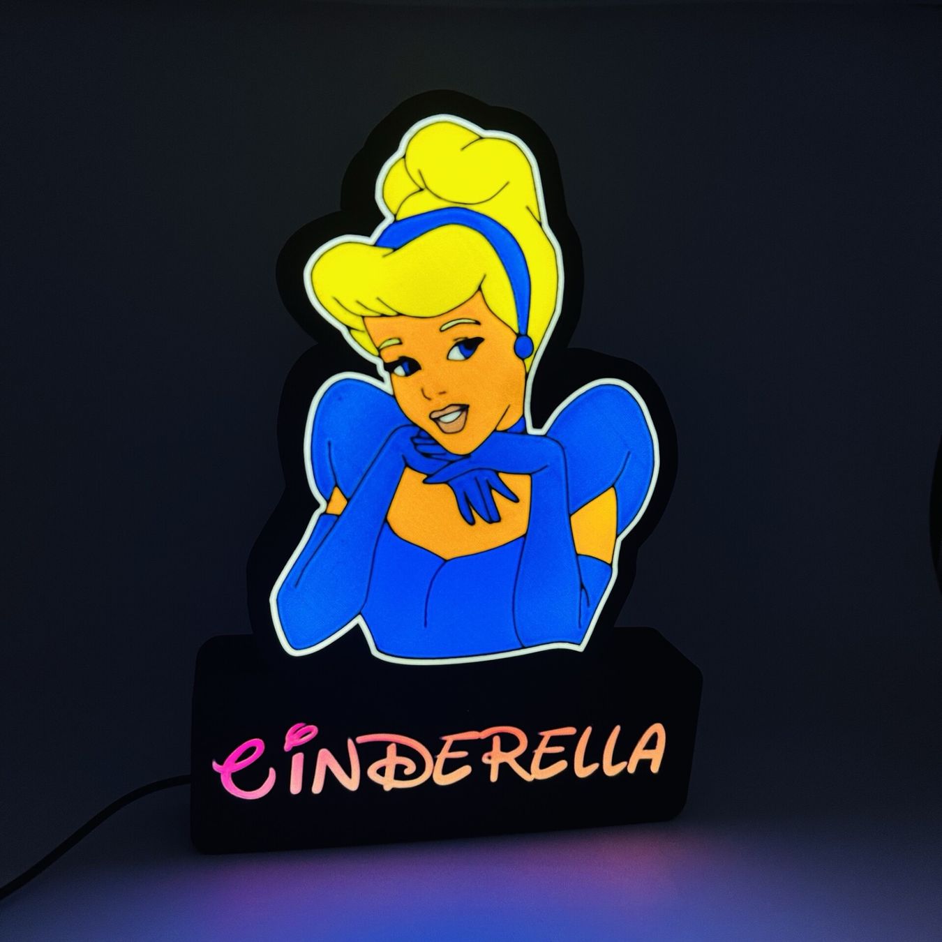 LedBOX RGB CINDERELLA avec Nom personnalisable