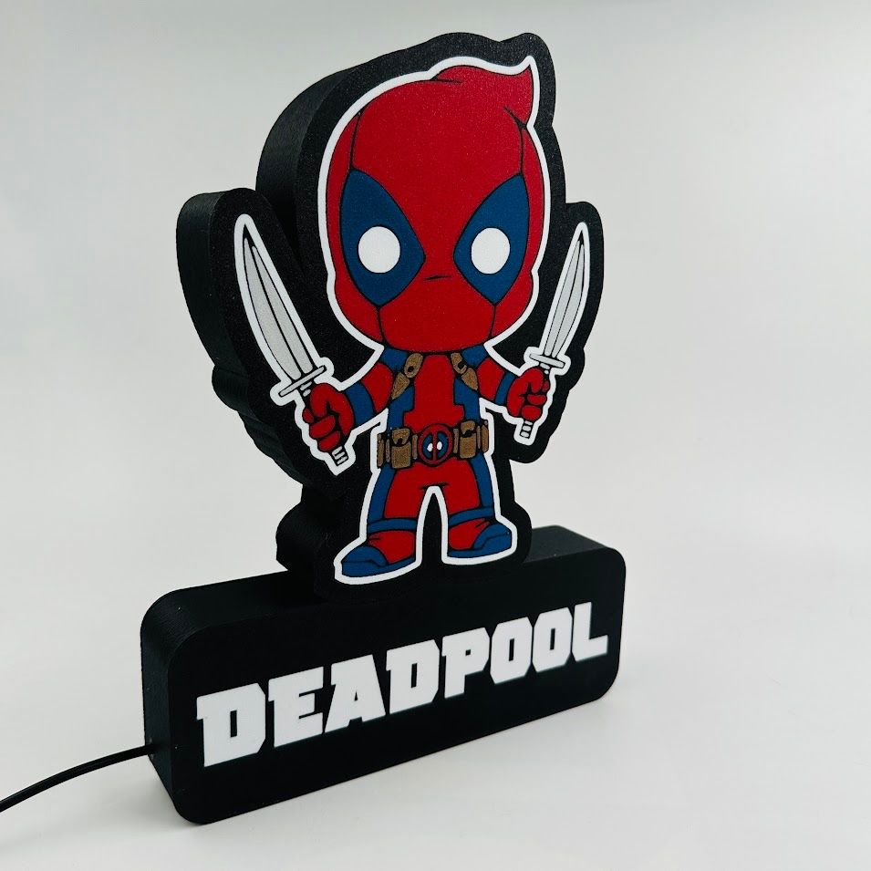 LedBOX RGB DEADPOOL avec Nom personnalisable