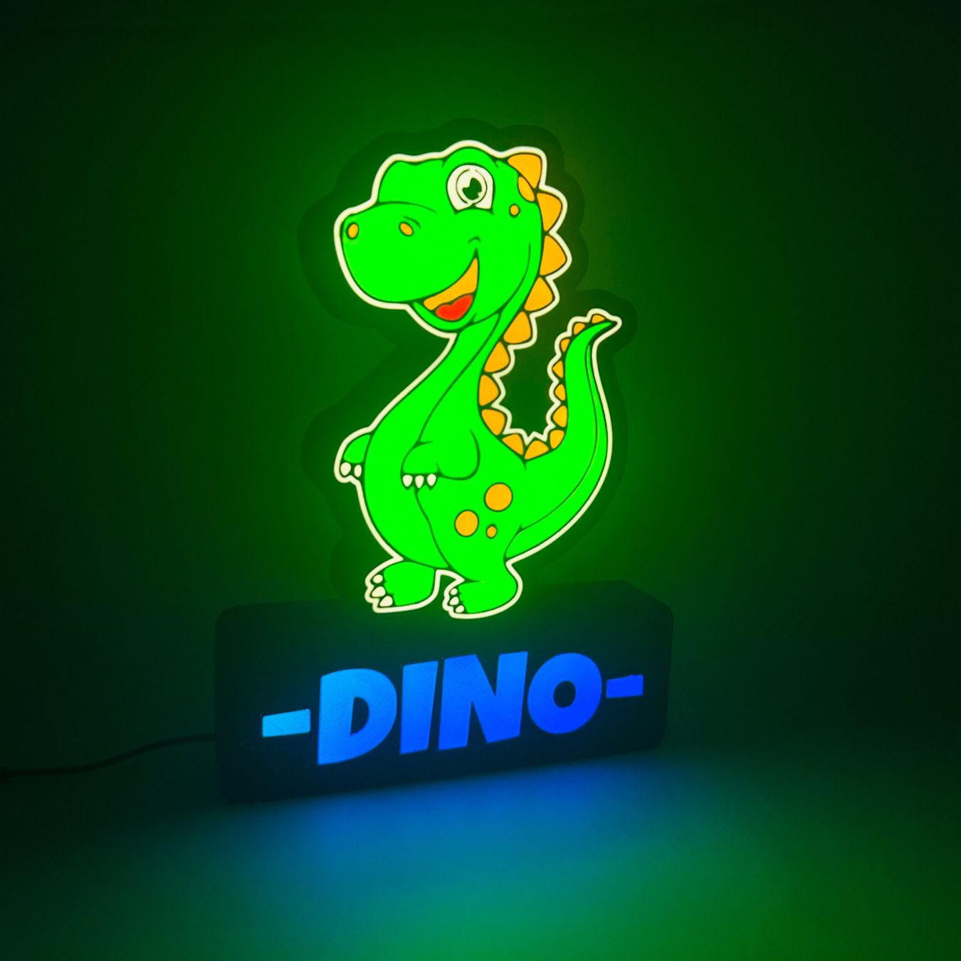 LedBOX RGB DINO avec Nom personnalisable