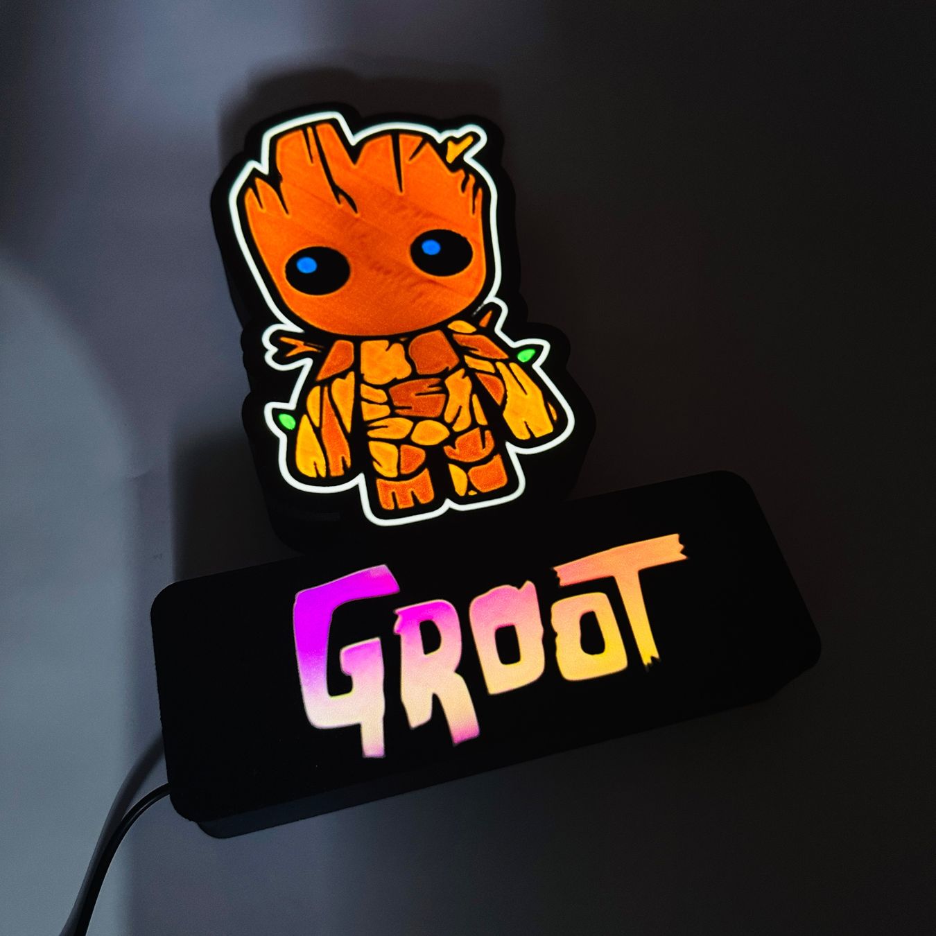 LedBOX RGB GROOT avec Nom personnalisable