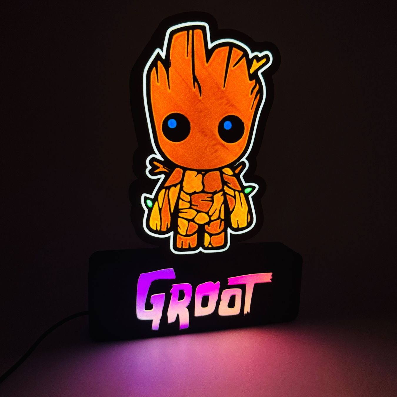 LedBOX RGB GROOT avec Nom personnalisable