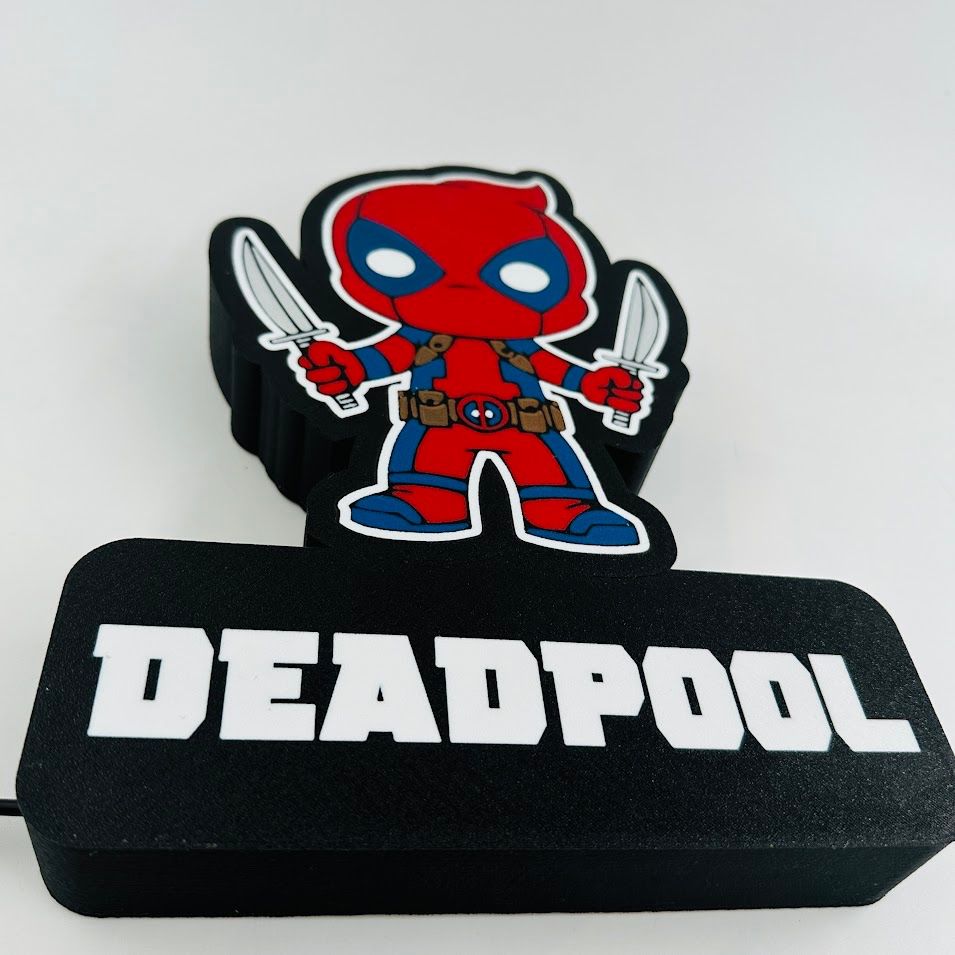 LedBOX RGB DEADPOOL avec Nom personnalisable