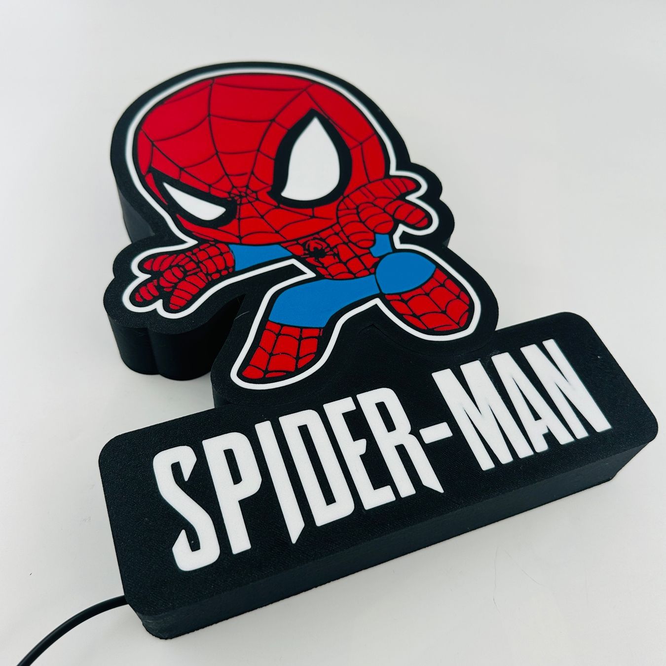 LedBOX RGB SPIDERMAN KID avec Nom personnalisable