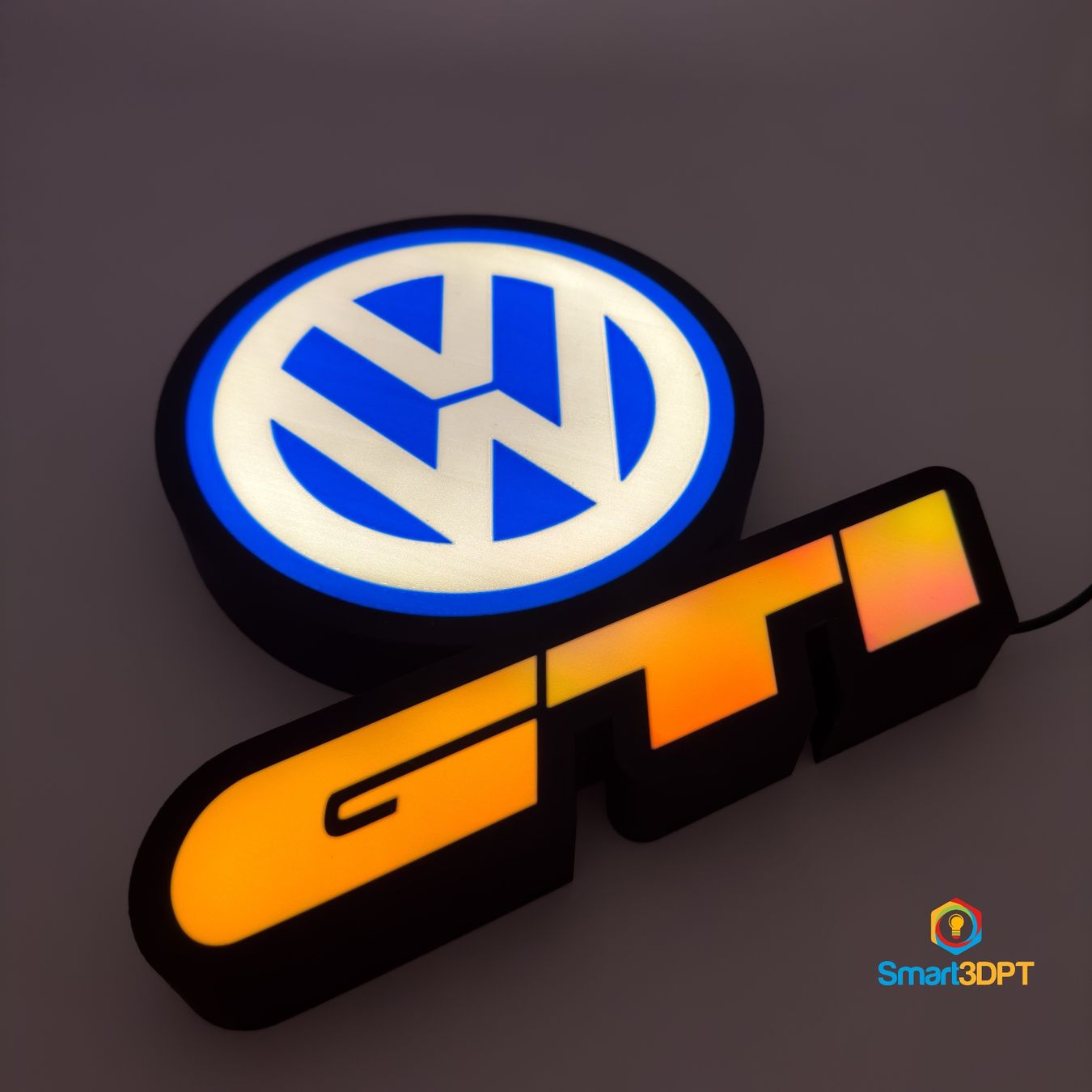 LedBOX RGB VW GTI avec Nom personnalisable