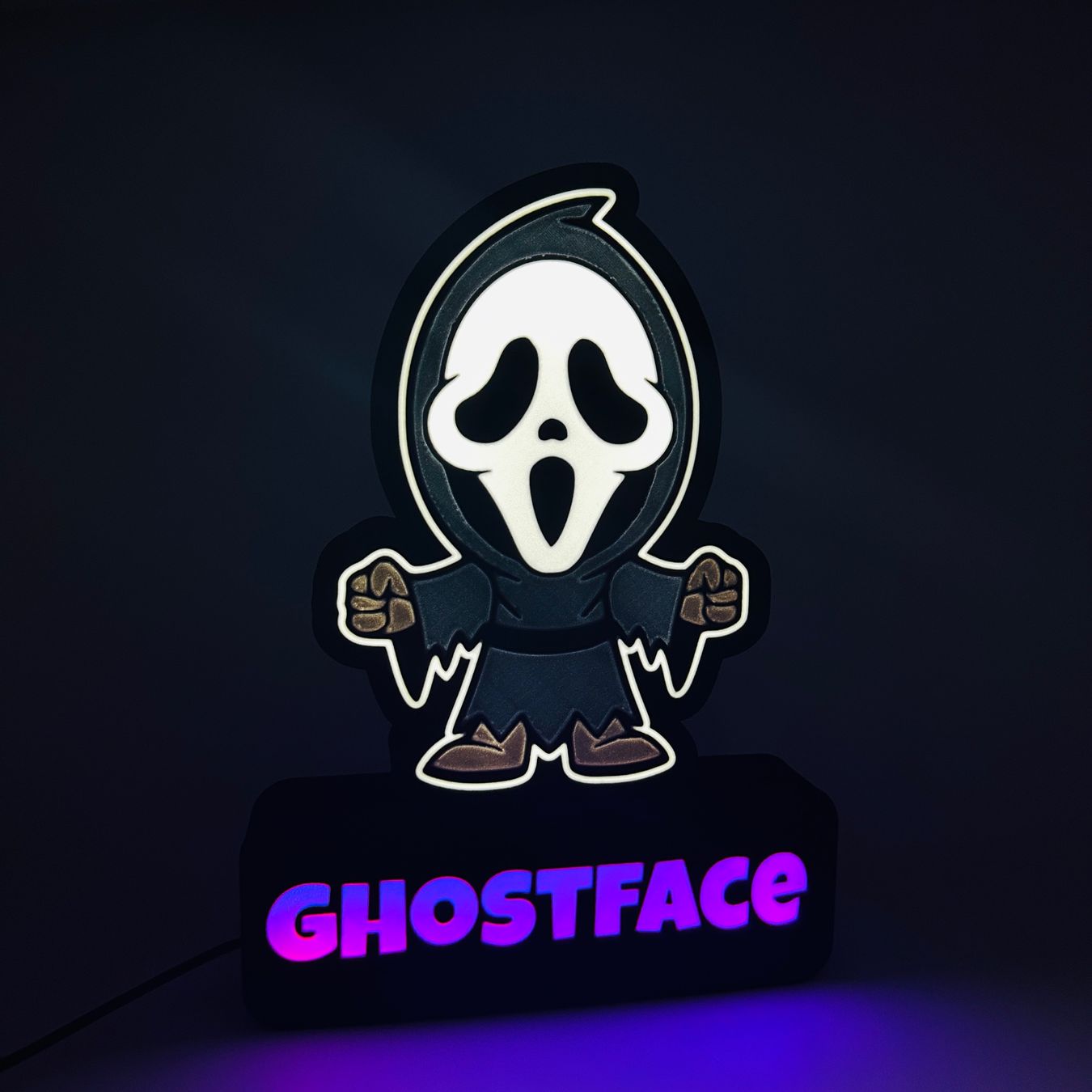 LedBOX RGB Ghostface avec Nom personnalisable