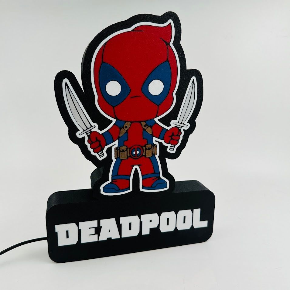 LedBOX RGB DEADPOOL avec Nom personnalisable