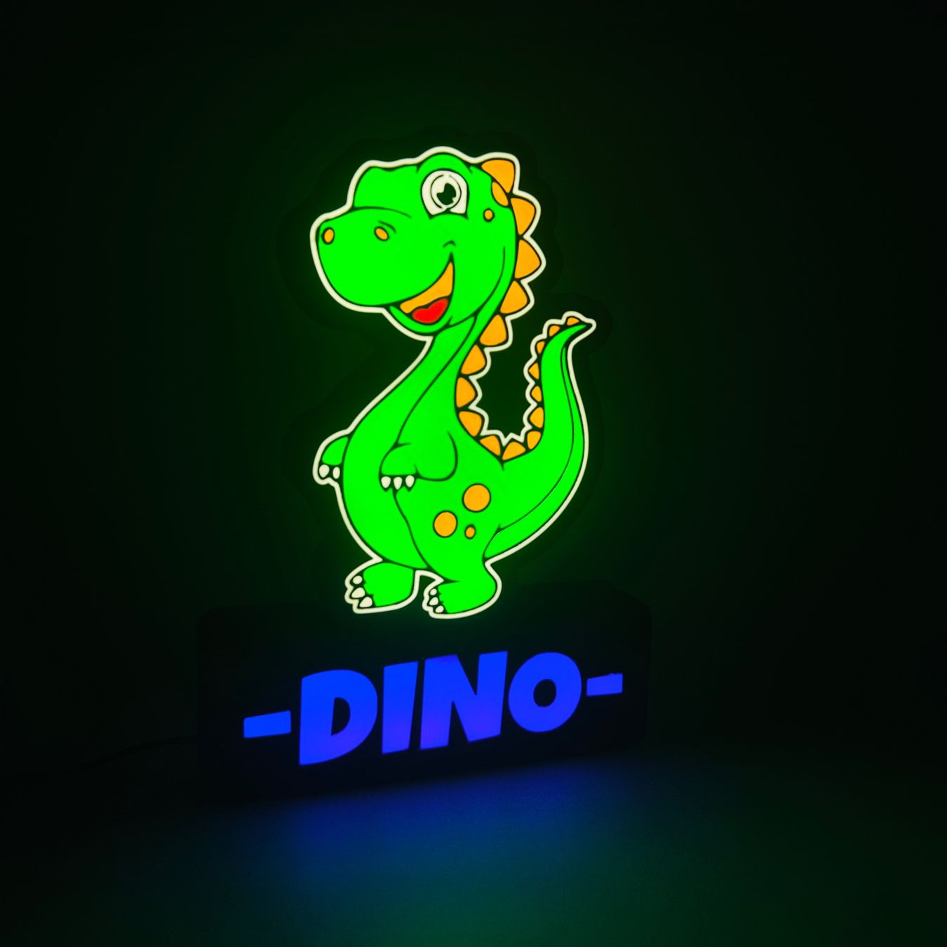 LedBOX RGB DINO avec Nom personnalisable